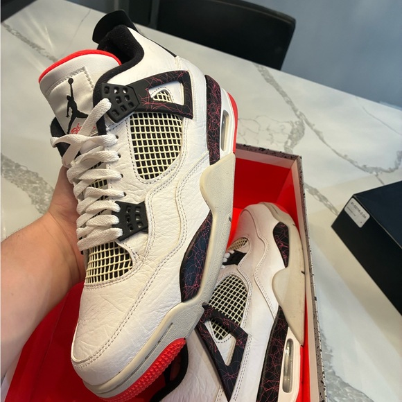 Jordan White and Red Men's Sneakers